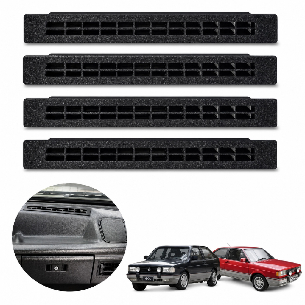 Kit 4 Grades Difusor Painel Satélite Gol Parati Sav. Gti Gts Texturizado