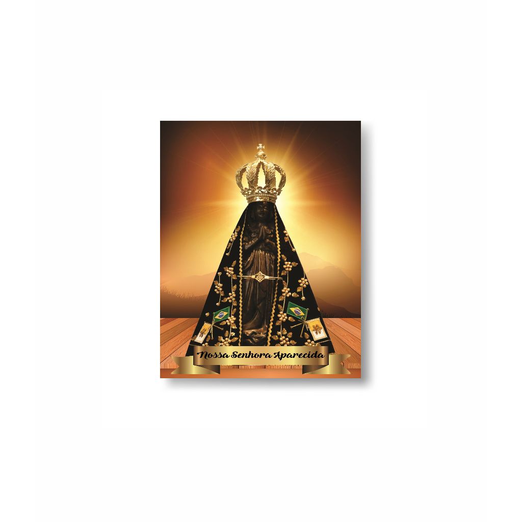 Quadro Decorativo Nossa Senhora de Aparecida Decoração Religiosa Católica Casa 1 Peça