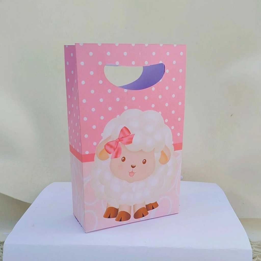 Kit Sacolinha Surpresa Festa Infantil Personalizada OVELINHA Lembrancinhas Aniversário PEGUE E MONTE