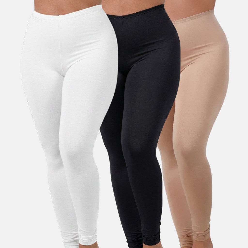 Kit 3 Calça Anagua Segunda Pele Termica Feminina Anti Atrito Evita Transparência