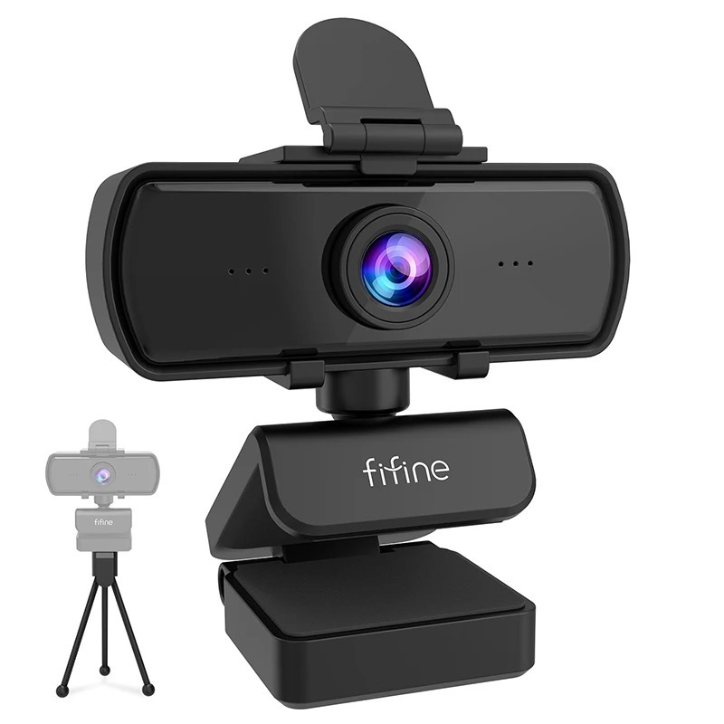 Webcam 2k 1440p C/ Tripe E Microfone Fifine K420