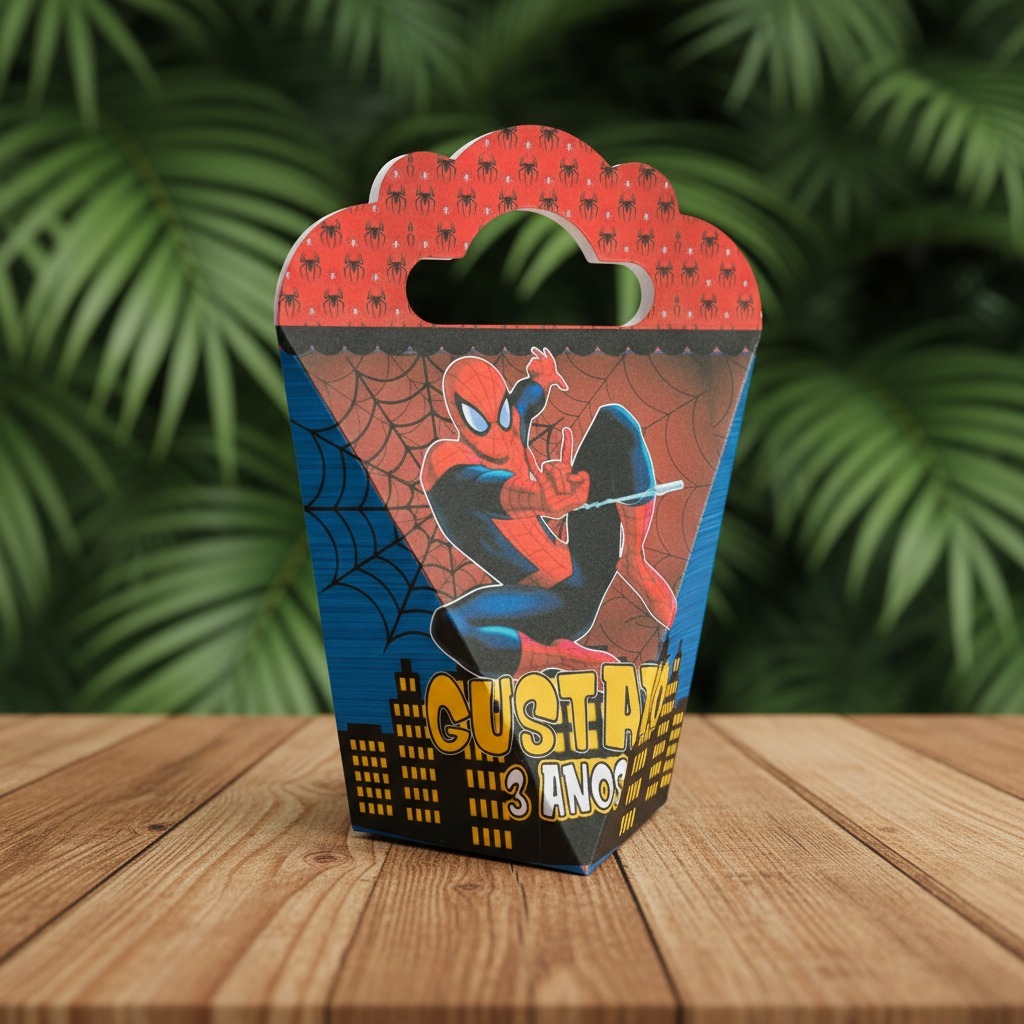 Kit Caixa  Love personalizada HOMEM ARANHA-HEROIS - Pegue e Monte de Festa lembrancinhas caixinhas para festa