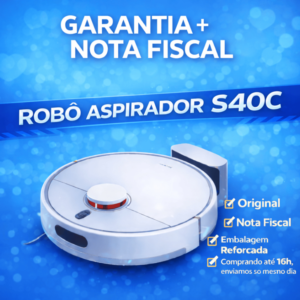 Robô Aspirador Xiaomi S40C  | Nota Fiscal | Mapeamento Laser LDS 5000Pa Aspira e