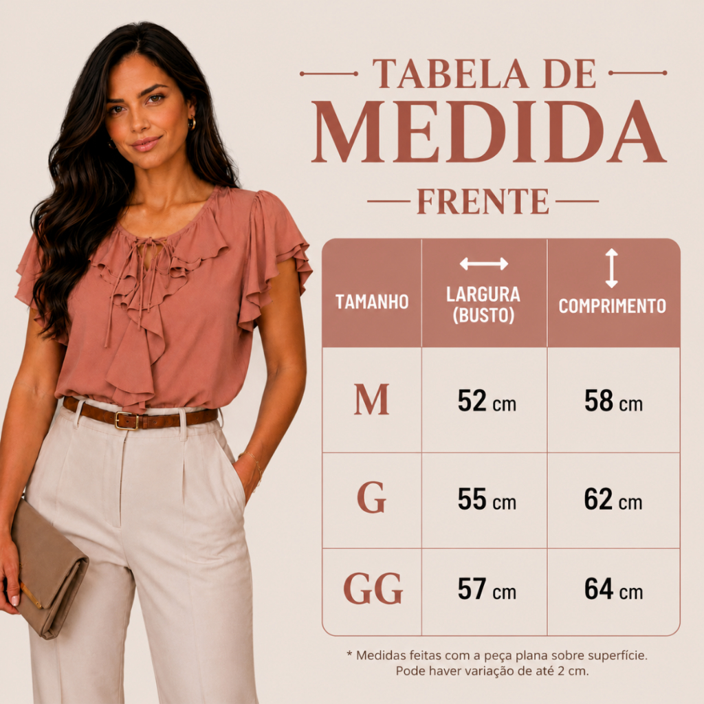 Blusa Feminina Social Elegante Moda Cristã Sofisticado — imagem 2 de 2