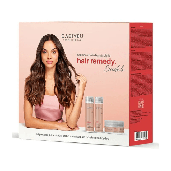 Kit Cadiveu Professional Hair Remedy Shampoo 250ml + Condicionador 250ml + Máscara 200ml