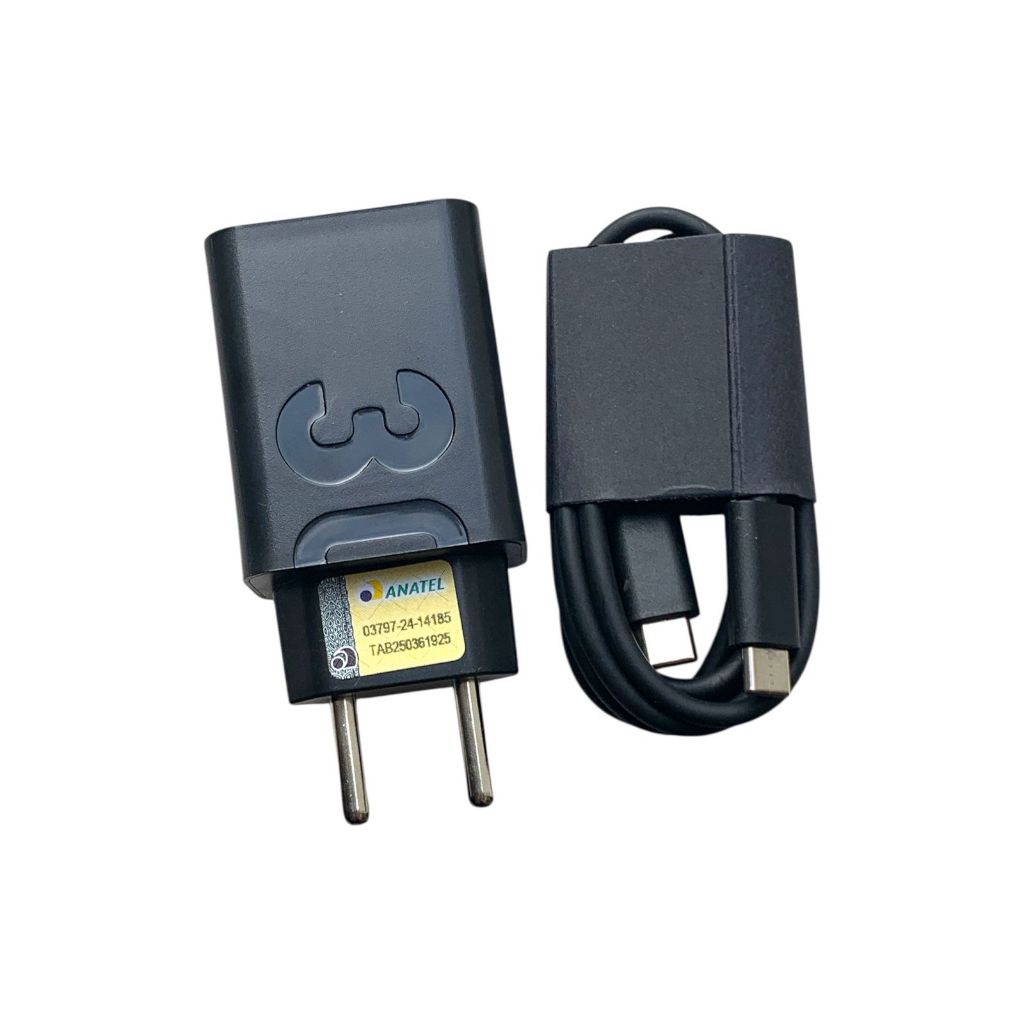 Carregador Turbo 30w Para Power Bank 10.000 20.000 30.000 Preto