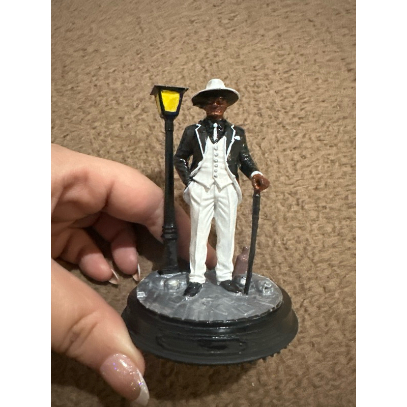 Imagem Resina 10cm Malandro/Maladragem/ Zé pretinho/ Malandro da lapa/malandro/Zé pilintra/ no Poste  Umbanda Candomble