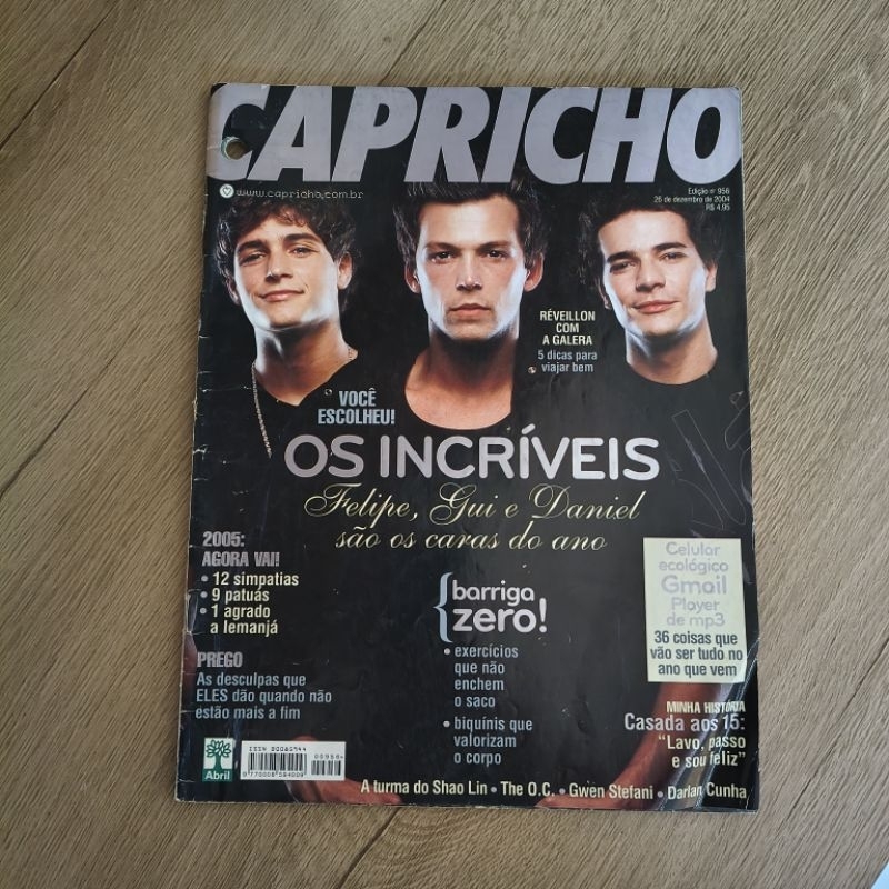 Revista Capricho - Ed. 956 / Dezembro 2004 - Felipe Dylon (Leia o anúncio)