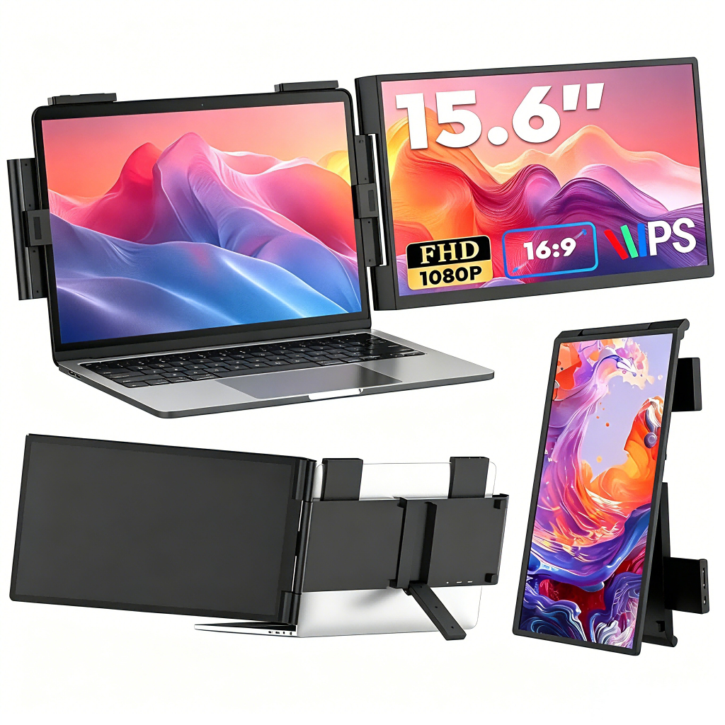 15.6inch Single Portable Monitor For Notebook 16:9 IPS 60HZ Office Work Games Type-C/HDMI Compatible Windows And Mac