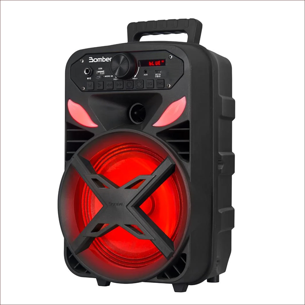 Caixa De Som Amplificada Bomber Papão 300W Tws Bivolt Outlet