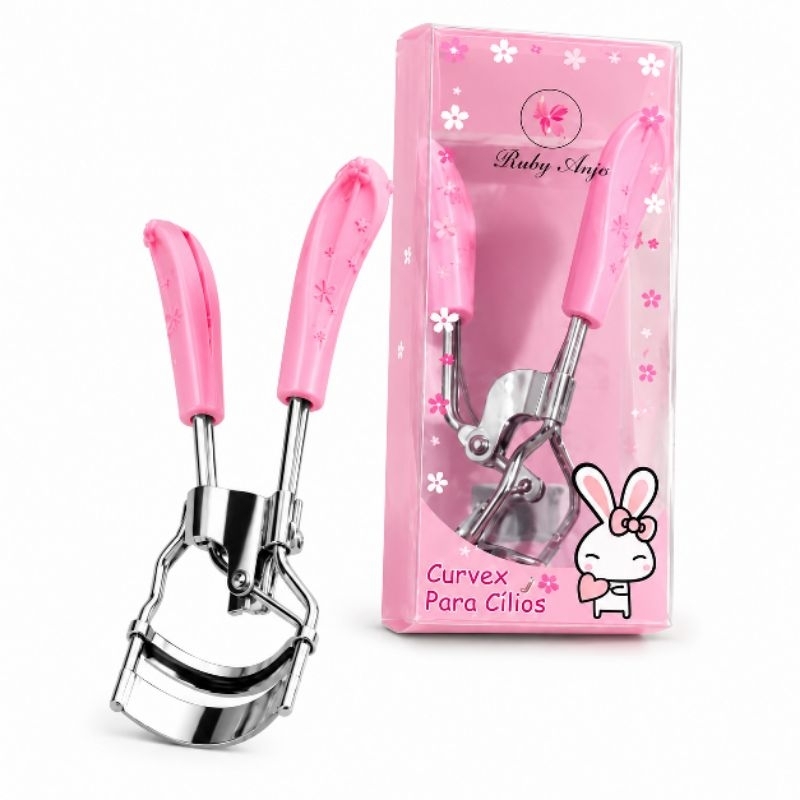 Curvex Para Cílios Profissional Rosa | Curvador de Cílios Modelador Alongador Portátil
