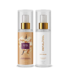 KIT COM 2 BODY SPLASH FEMININO AURA + INFALIVEL 200ML - PRIMACIAL PERFUME FLORAL