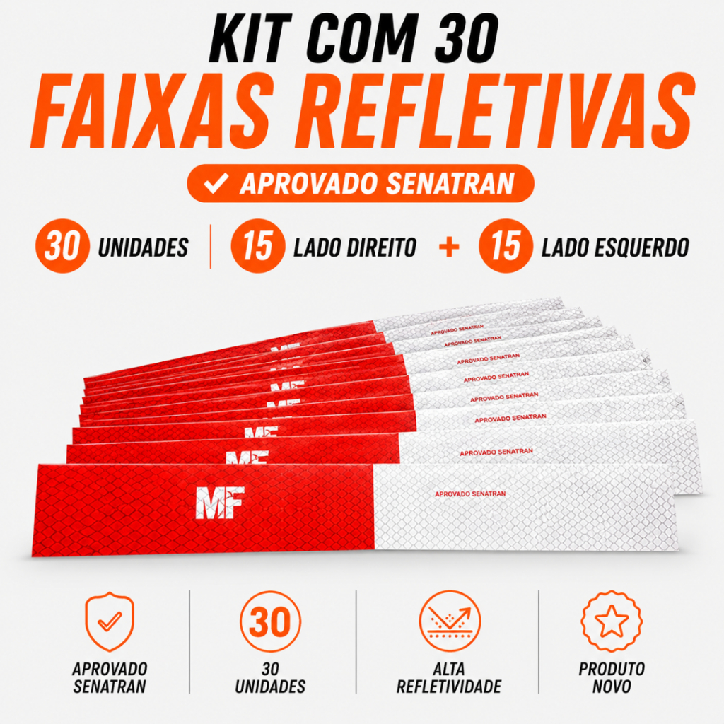 30 Peças De Faixa Refletiva Para Carroceria De Caminhão Carretas