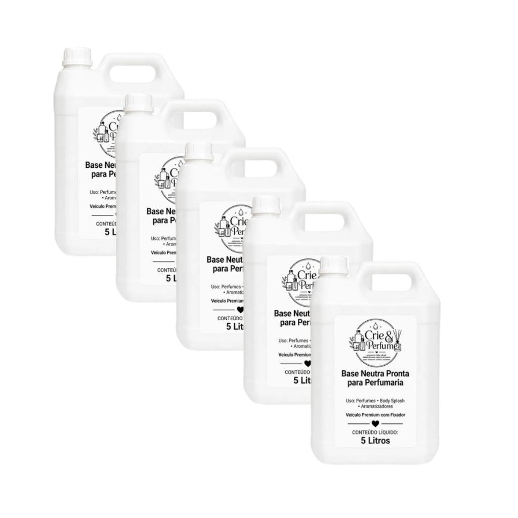 Kit Crie & Perfume Base Neutra para Perfumaria 5 Litros 5 Unidades