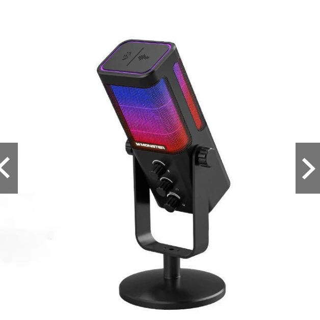 Microfone RGB Gamer Ravação de Live Jogo Condensador Podcast Alta Sensibilidade Gravador ao vivo
