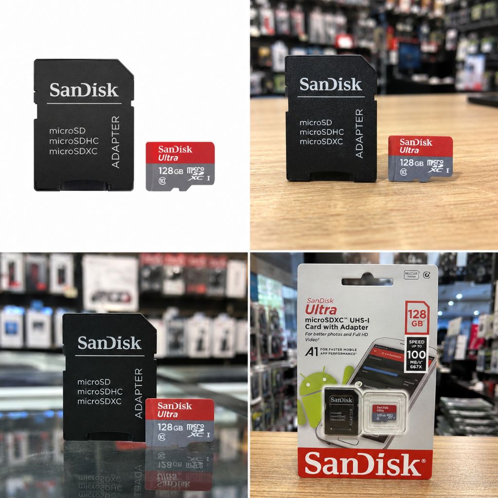 Cartão de Memória Micro SD Sandisk 128GB Classe 10 Ultra com Adaptador