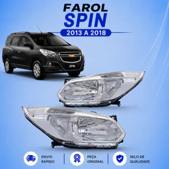 Farol Spin 2013 2014 2015 2016 2017 2018 Cromado Manual