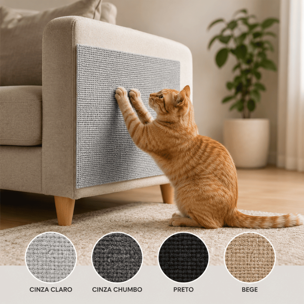 Arranhador Adesivo Para Gato Tapete Premium Sofá Cama Móveis Parede Alta Fixação - Protetor Pet
