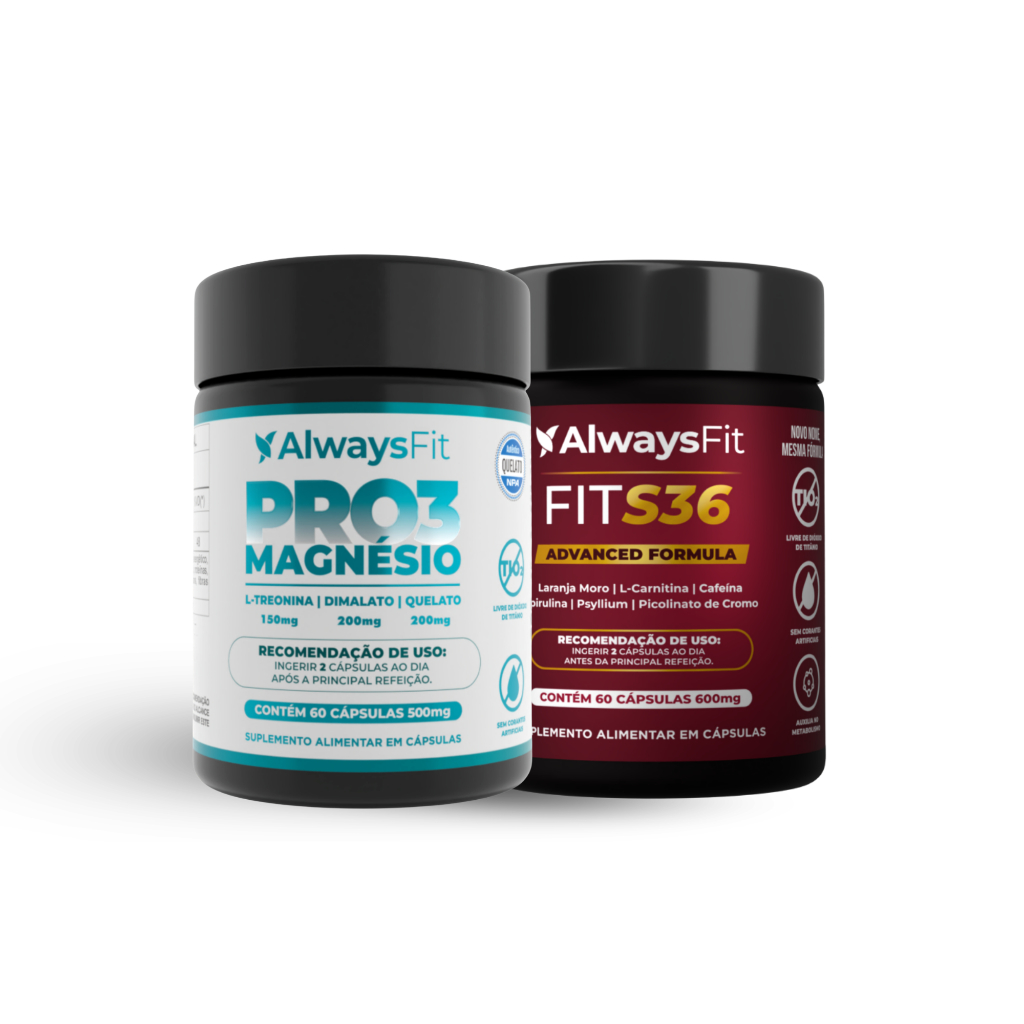 3x Kit Metabolismo Da Alwaysfit - Pro3 Magnesio Quelato + FitS36