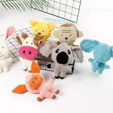 Brinquedo Pelúcia Mordedor para Cães com Apito Animale Pet Sortido Interativo