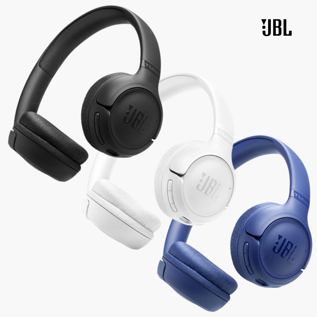 Fone de Ouvido JBL Preto Branco Azul Tune 530BT Bluetooth Sem Fio Headphone Dobrável com Pure Bass
