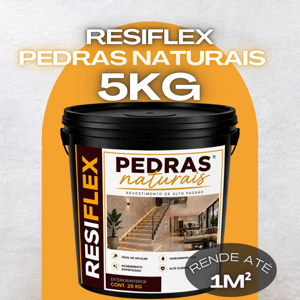 Revestimento Pedra Natural 5kg Textura Decorativa Fachada Parede Muro Externo Premium