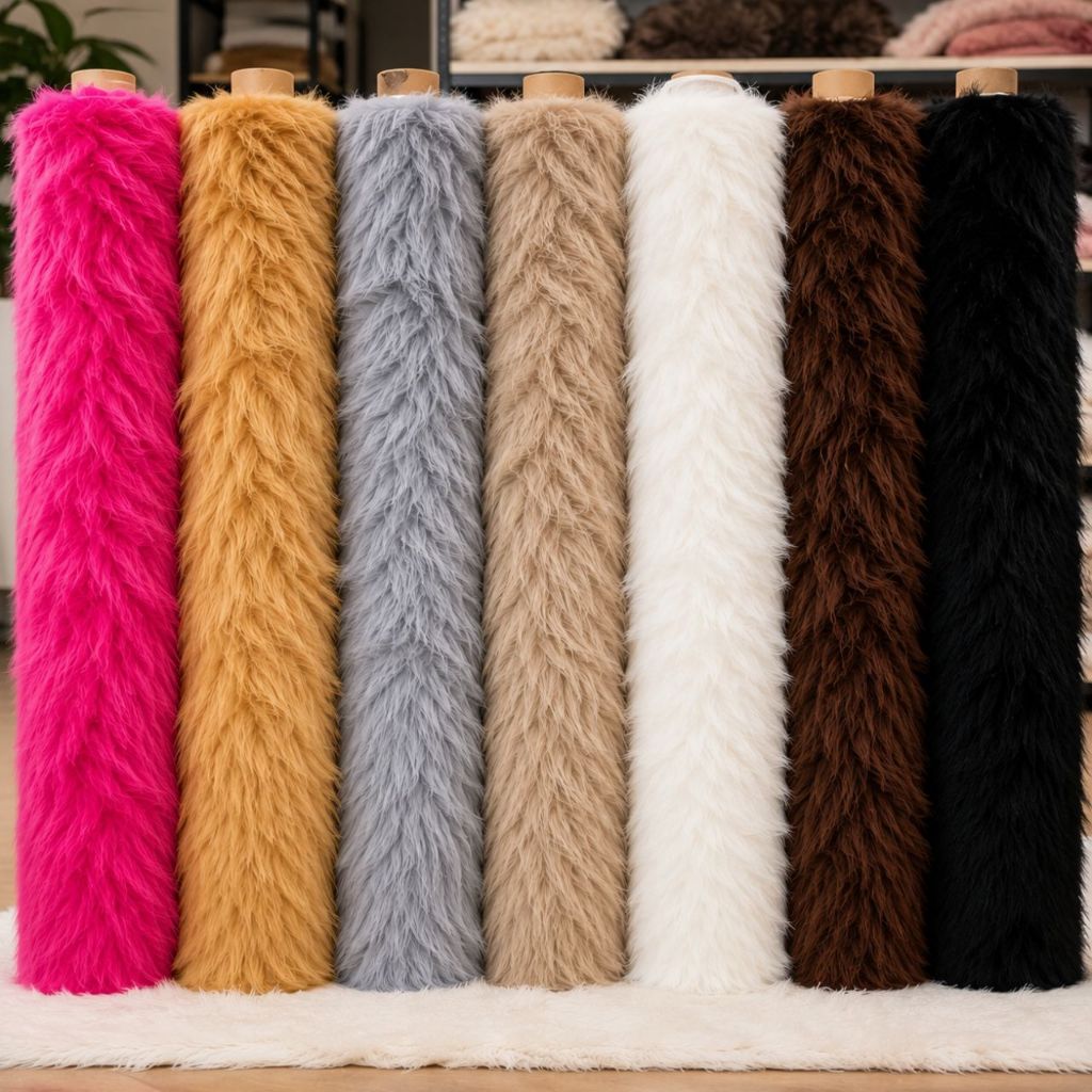 Tecido Pelúcia Pêlo Alto DIVERSAS CORES Lã Sintética - Patchwork, Decoração, Barba Papai Noel