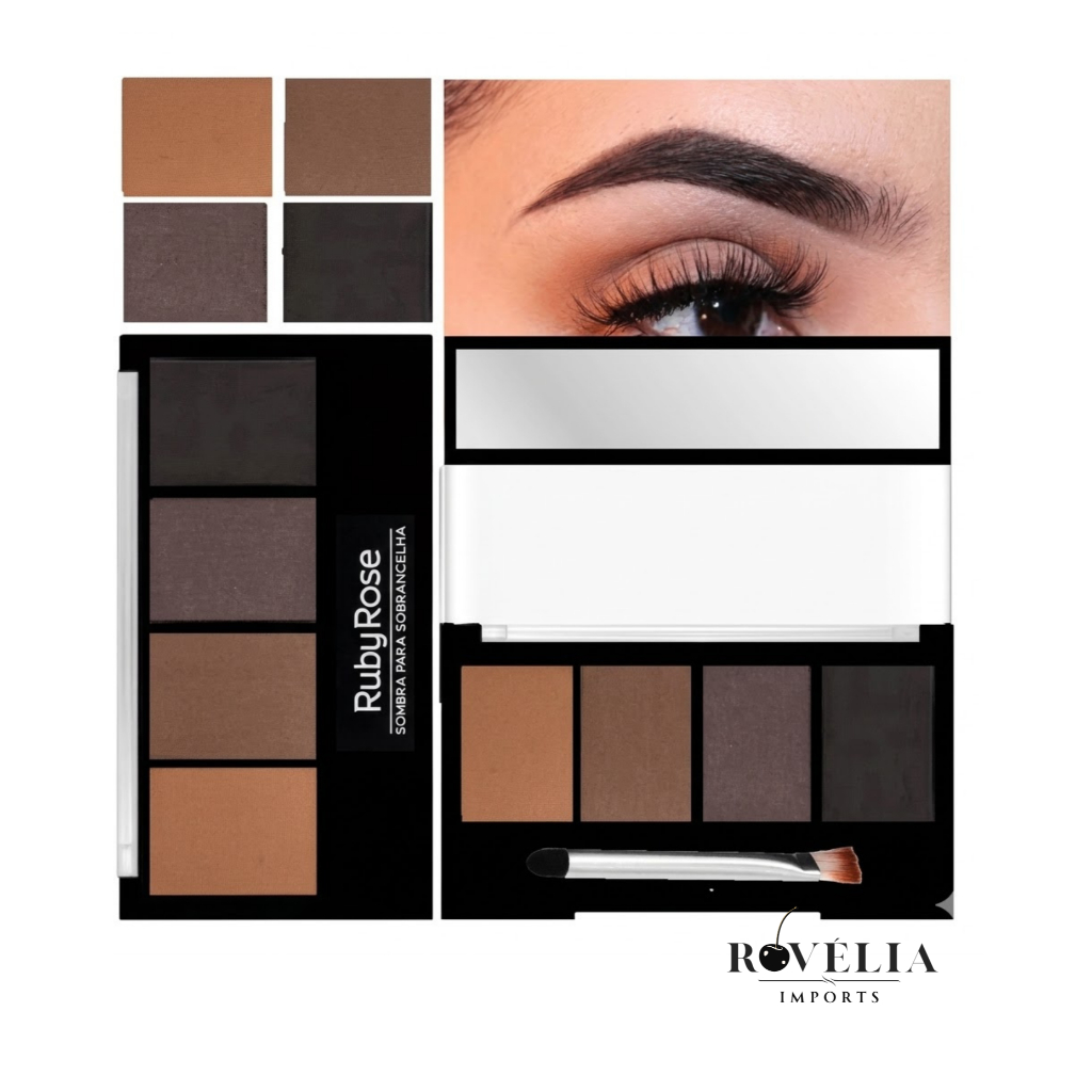Paleta de Sombra Para Sobrancelhas Ruby Rose-- Trio de Sombras