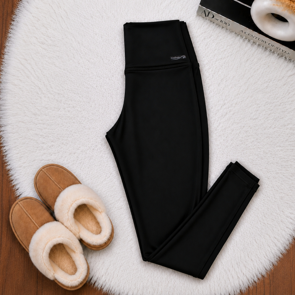 Calça Legging Flanelada Peluciada Feminina Cintura Alta e Modeladora Quentinha  Zero Transparência