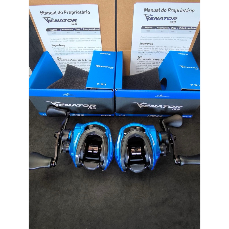 carretilha Venator gs Marine sports manivela esquerda