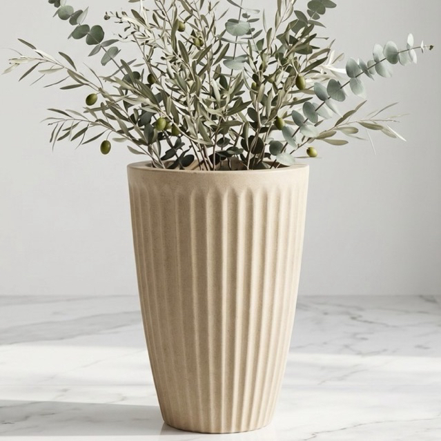 Vaso Coluna Romana 35x25 Polietileno Decorativo para Plantas Jardim Sala Varanda Resistente