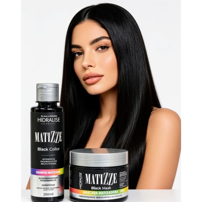 Shampoo Tonalizante Escurecedor S/ Amônia  100% Natural Matizze ( cor preto )