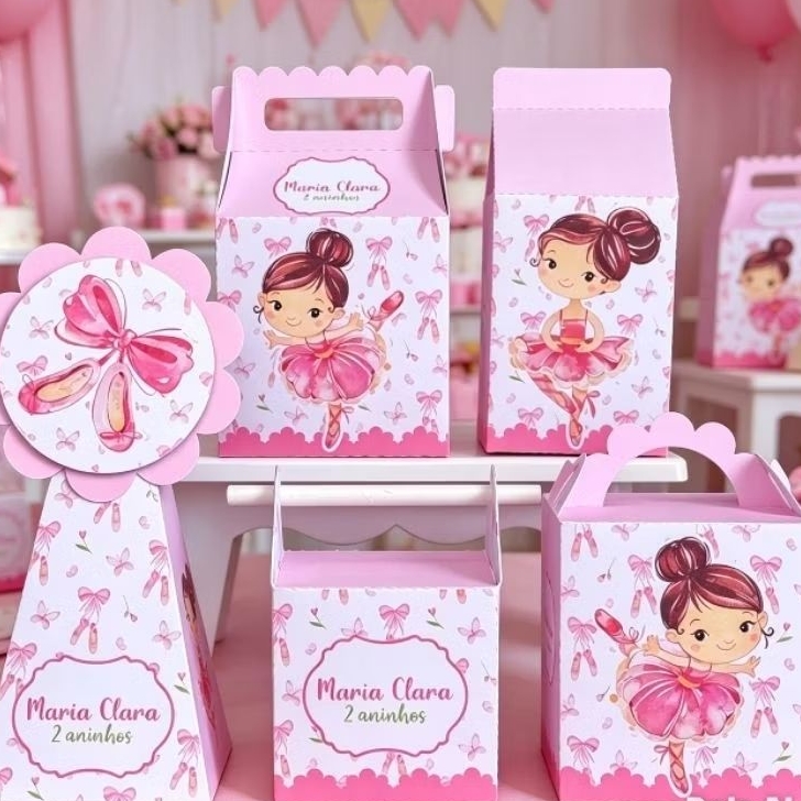 FAZEMOS QUALQUER TEMA ENVIO RÁPIDO lembrancinha de festa de aniversário infantil personalizada pegue e monte bailarina