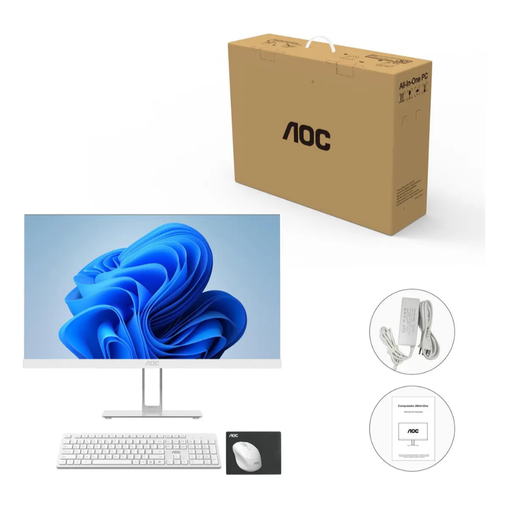 Computador All-in-One AOC-27I507" Full HD | Intel Core i5 | 16GB RAM | 128B SSD+500G HDD – Pronto para uso