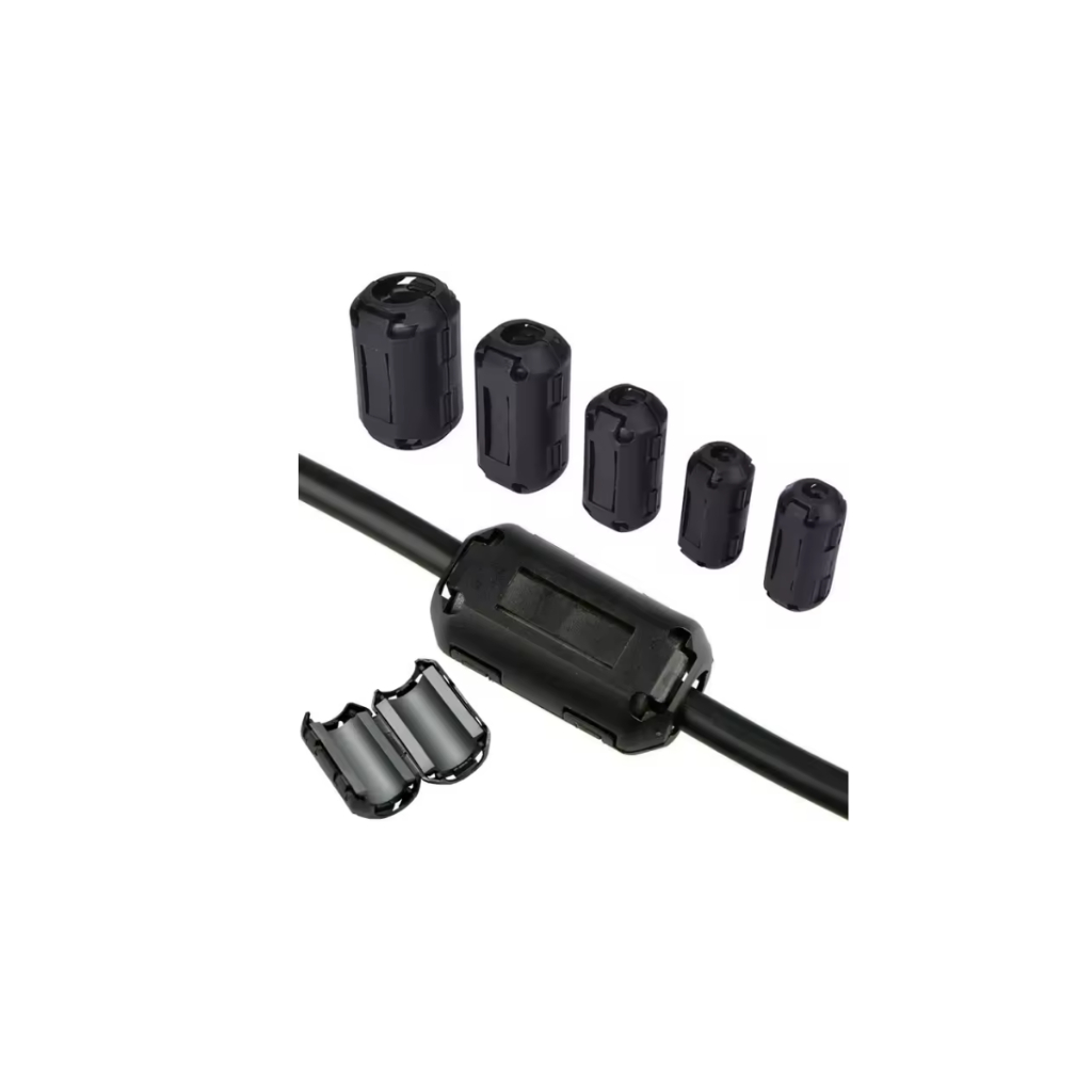 1/2x Núcleo de Ferrite  7mm Supressor de Ruídos RFI/EMI Tipo Clamp Filtro Anel 7 Cabo Fonte Módulo Eletrônico Dni1030 IN