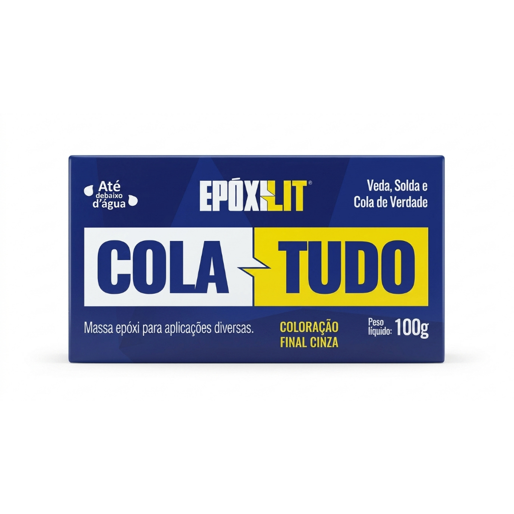 Cola Tudo Epóxilit Massa Subaquática Epóxi 100g  Nauticola
