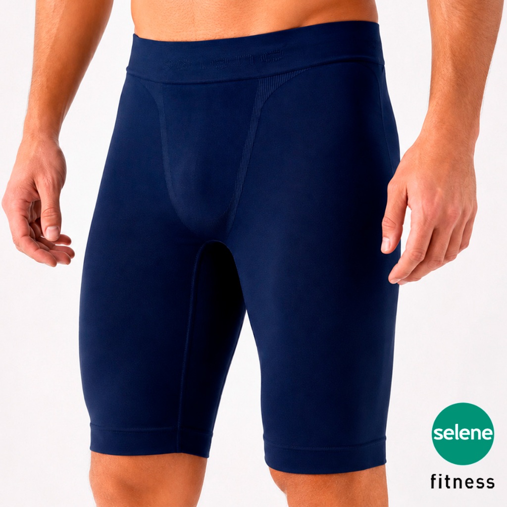 Bermuda Térmica Selene Masculina Fitness Compressão Leve Confortável Tecido Reforçado Sport Adulto