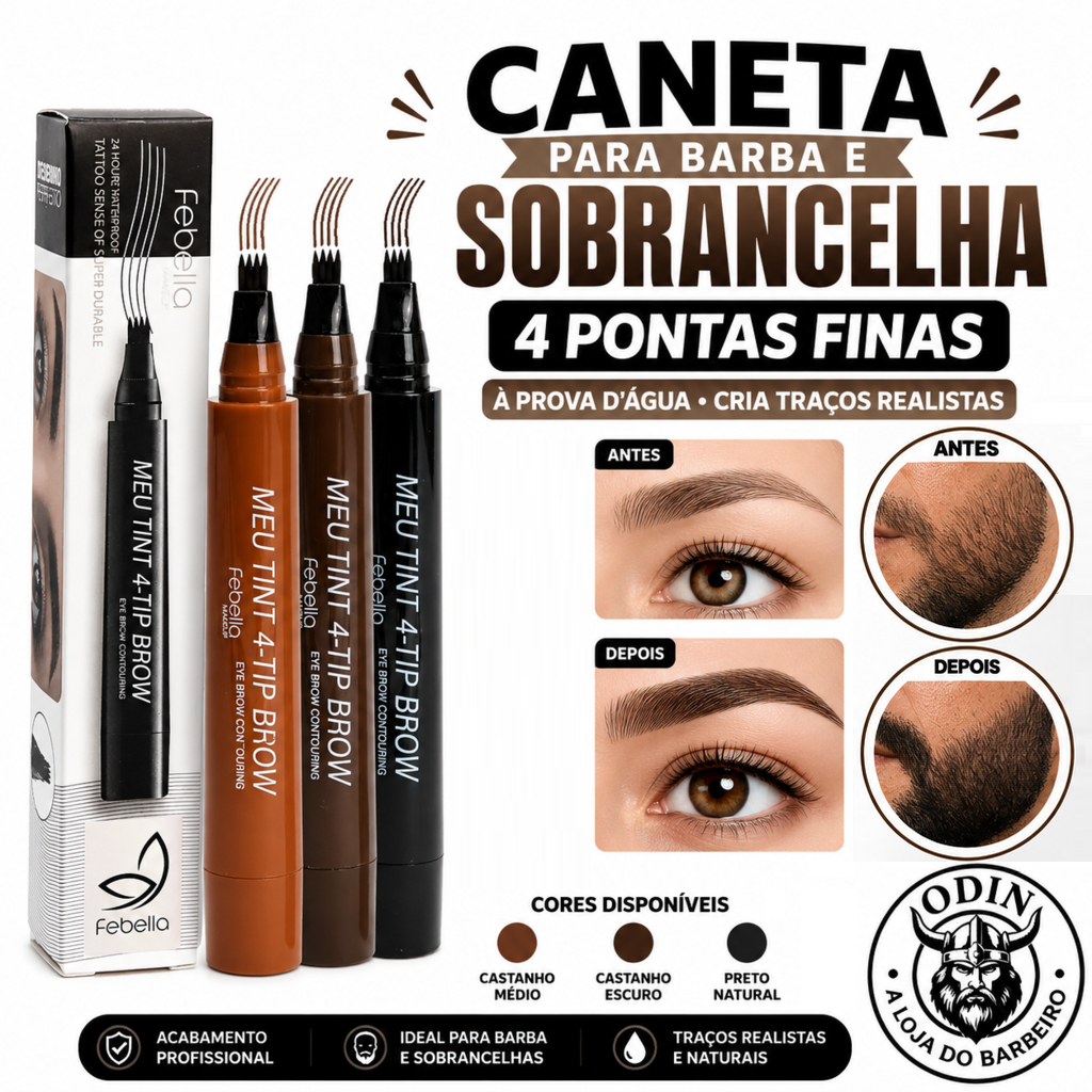 Caneta Delineadora Caneta Fio a Fio para Sobrancelha Caneta para Correção da Barba Caneta para Barba