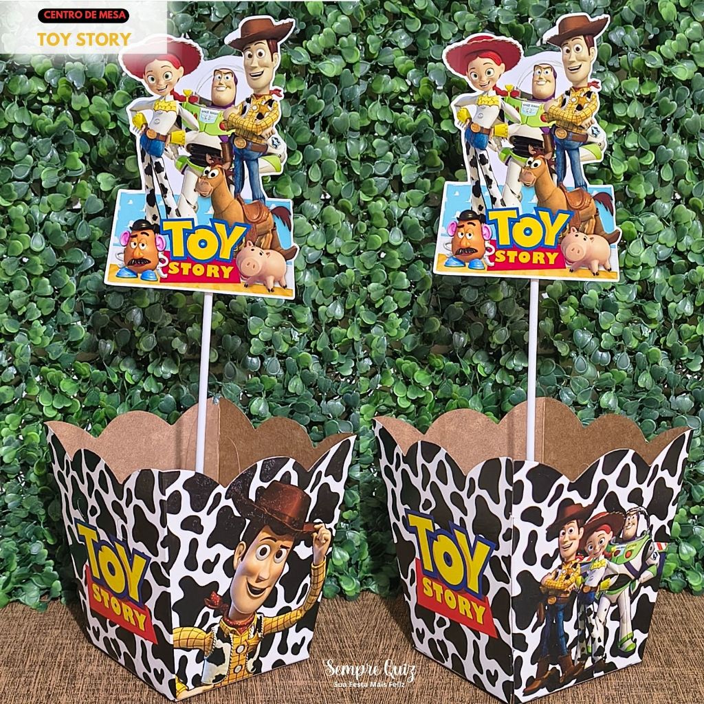 Centro de mesa toy story  PEGUE E MONTE | Cachepô | Lembrancinha | Centro de mesa personalizado toy story