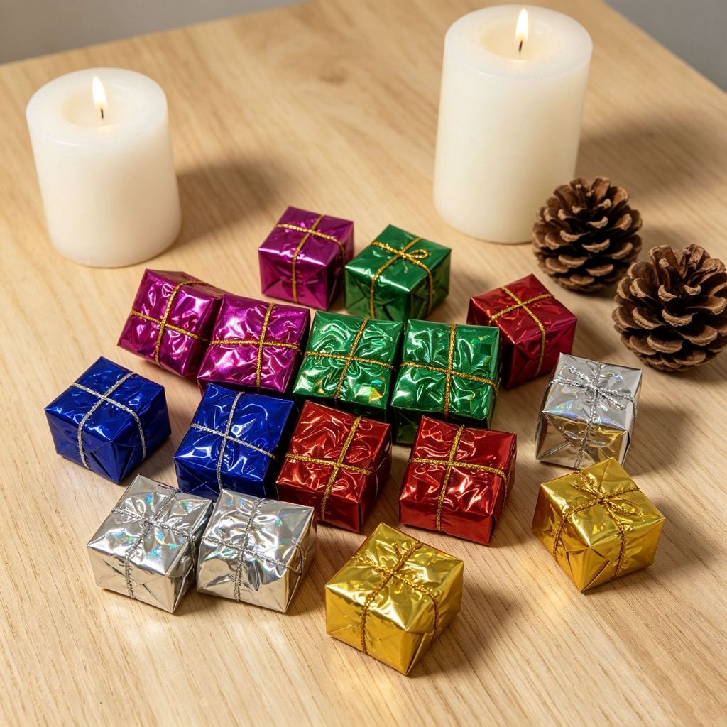 1/2/4 PCS  Pendente Natal Caixa de Presente Enfeite  12 Peças 2,5cm decoração da árvore de natal