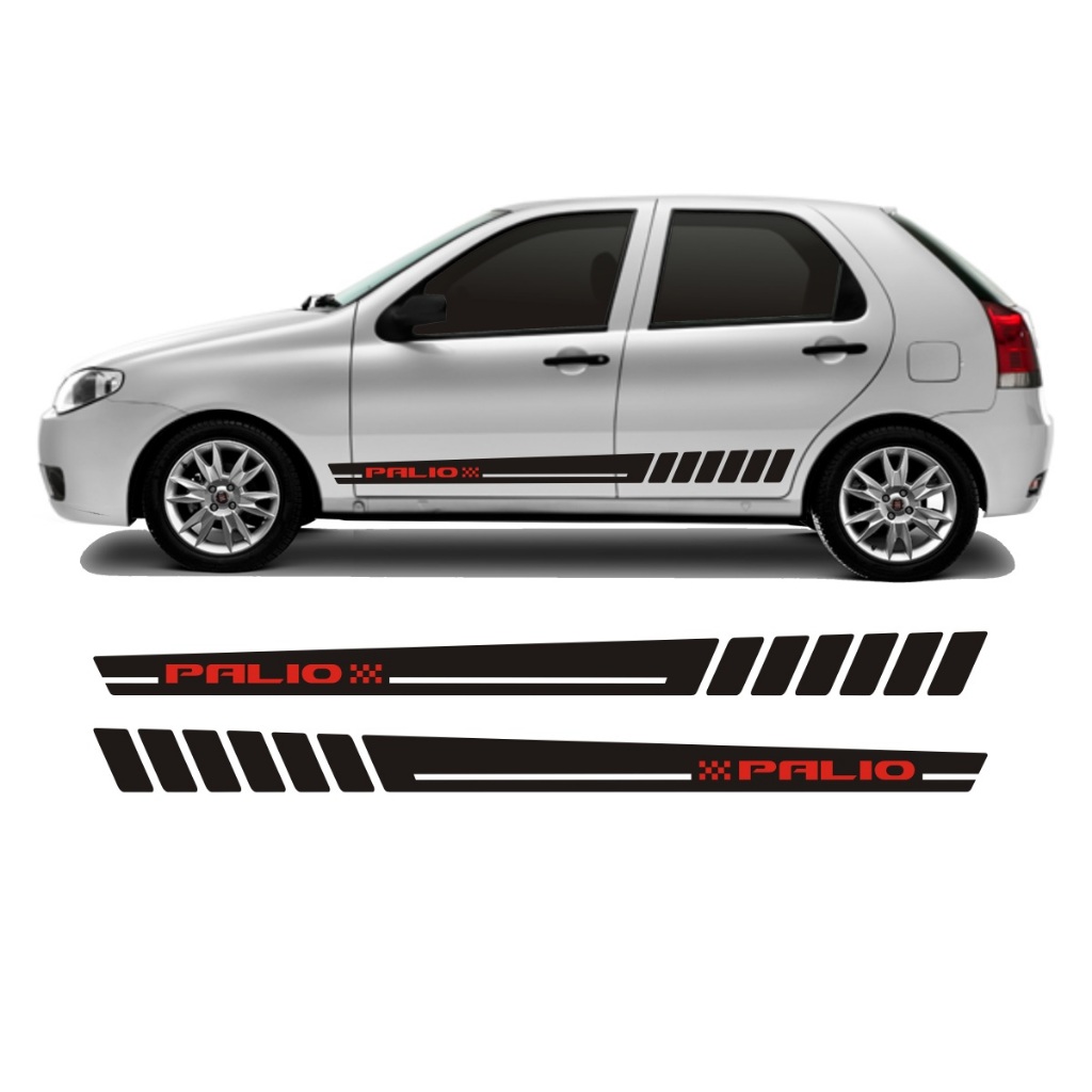 Adesivo Lateral Para Palio Faixa We3-z Colante Até G4 Tuning Car