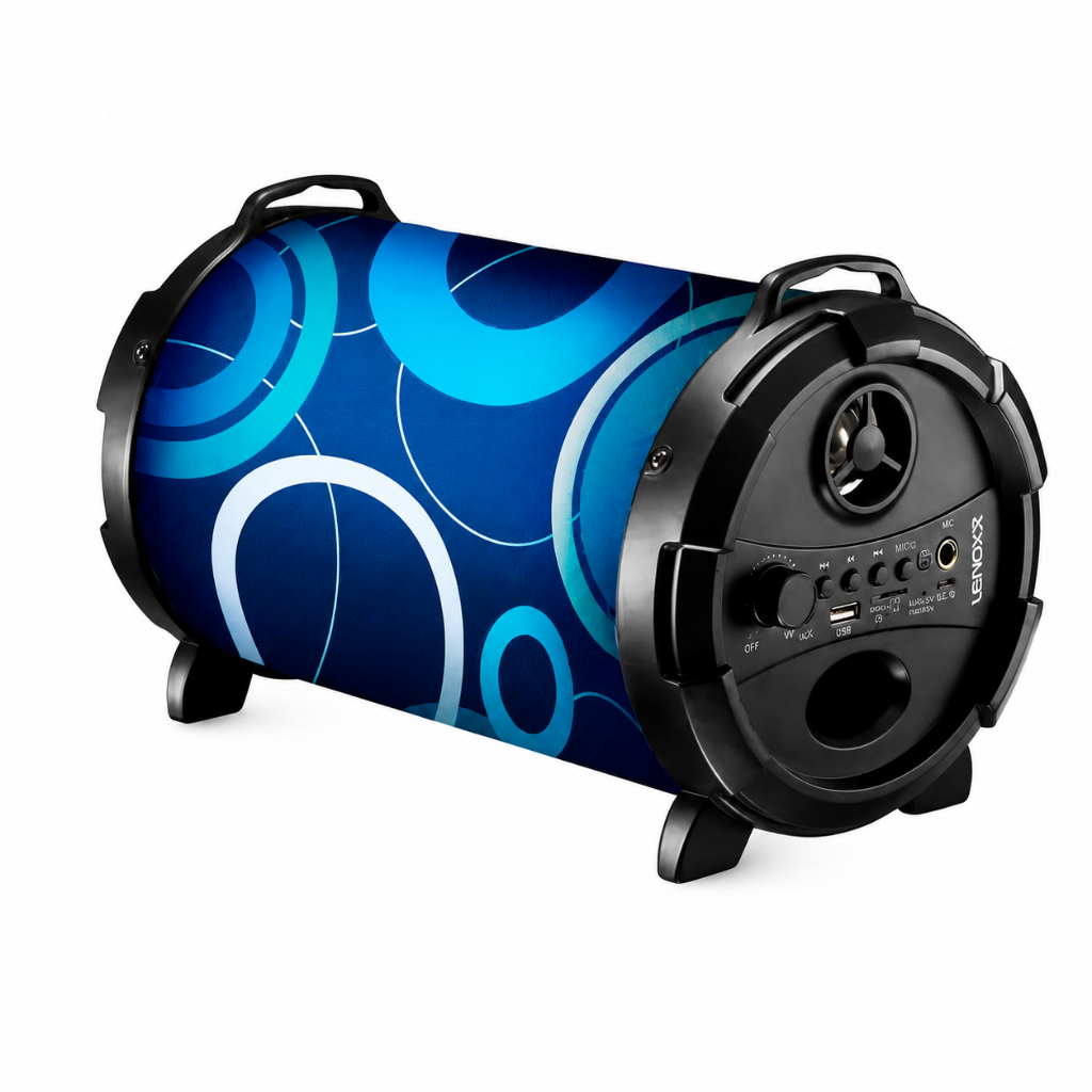 Caixa de Som Bluetooth 60W Portátil USB Auxiliar Bivolt Alça BT570 Lenoxx