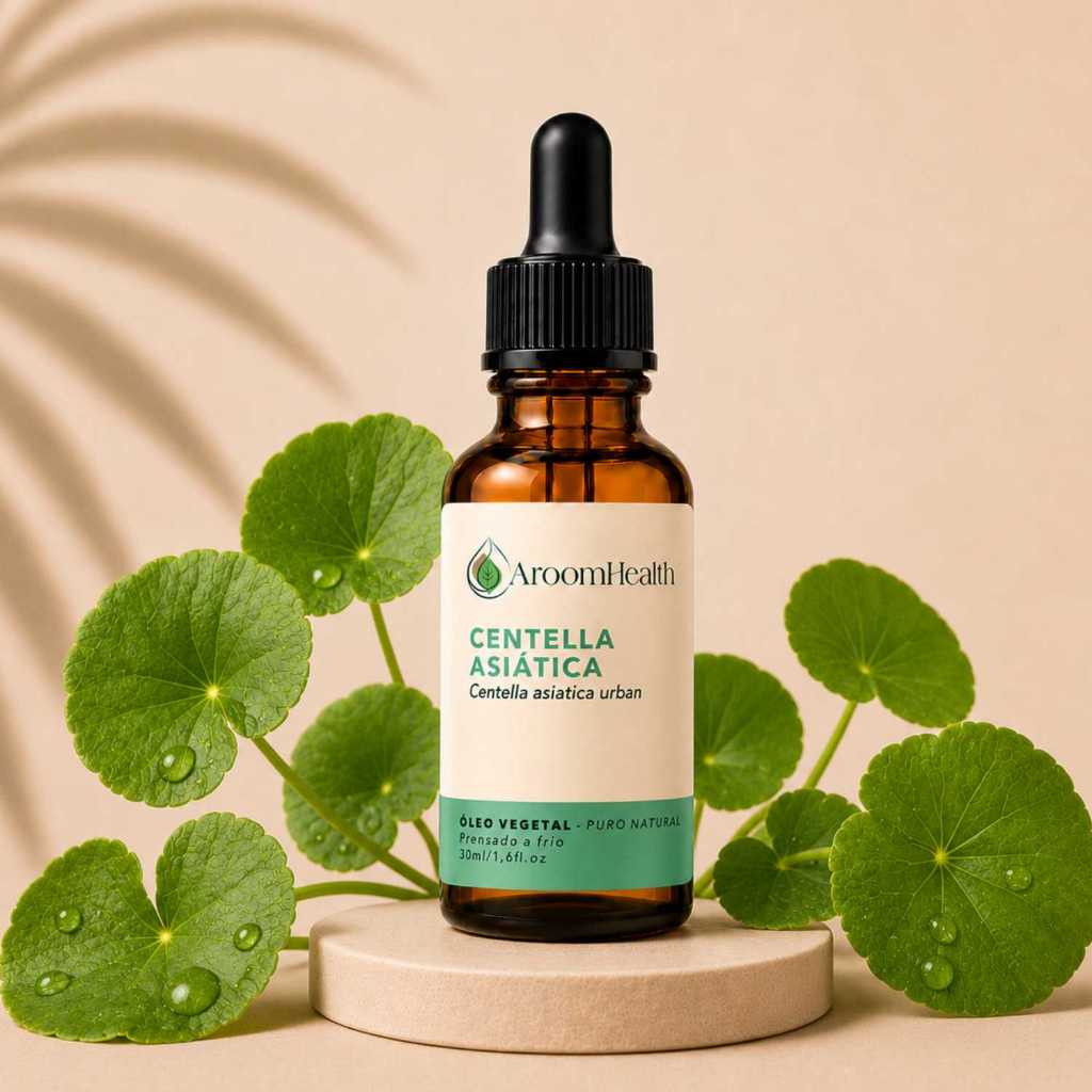 Óleo vegetal puro natural de Centella Asiática 30 ml Cabelo e Pele