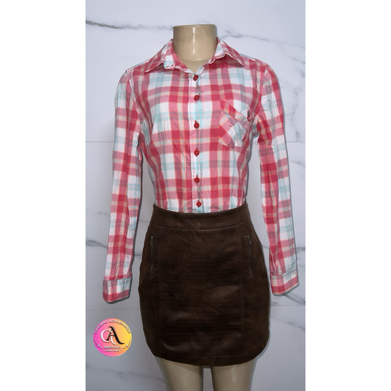 Camisa Xadrez HERING Feminina Festa Junina Julina BRECHÓ