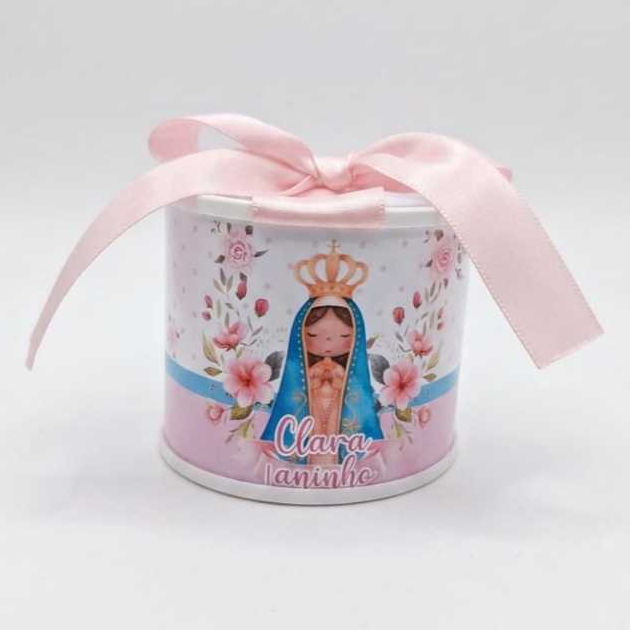 KIT MINI TUBOLATAS PERSONALIZADAS 5X6 - NOSSA SENHORA APARECIDA /CRISTÃO/ LEMBRANCINHAS/ANIVERSÁRIO /DECORAÇÃO CATÓLICA
