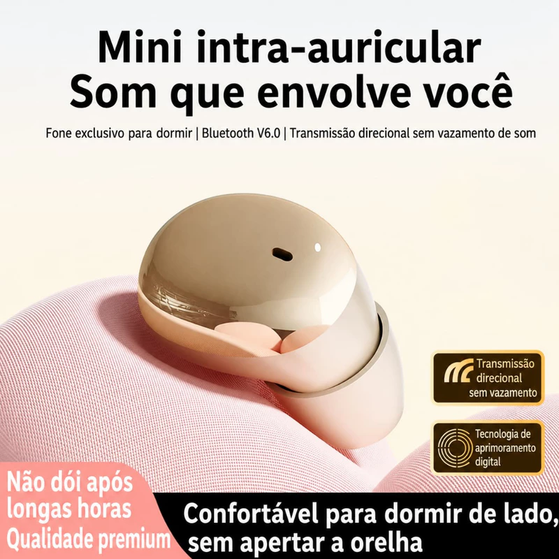 Fone de Ouvido Bluetooth 6.0 Q19 Sem Fio para Dormir — foto 5