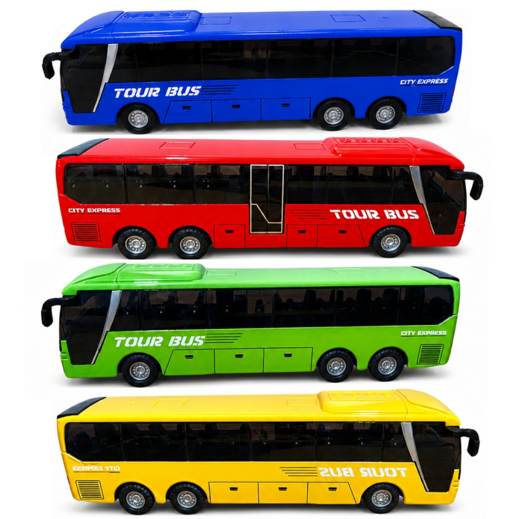 Ônibus Miniatura Carrinho Metal Coleção Turismo Roda Fricção