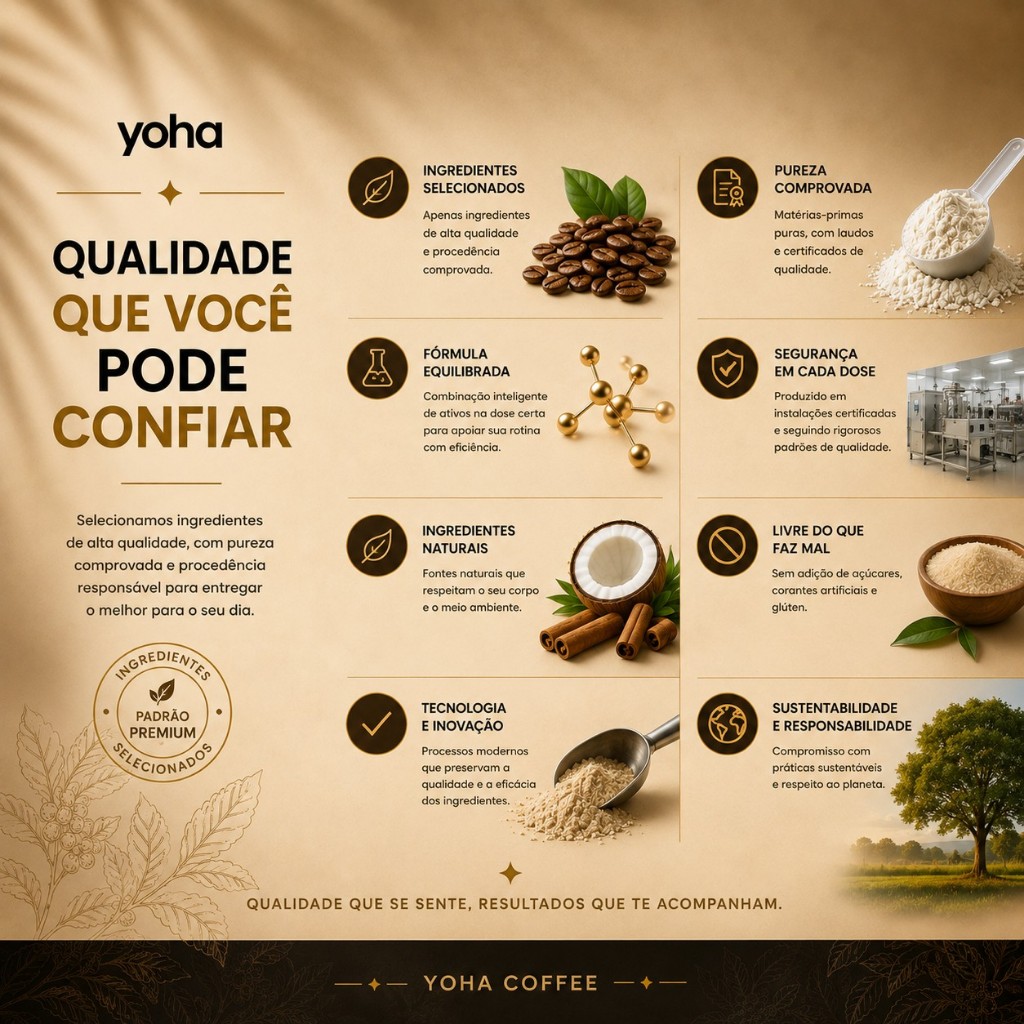 Café Termogênico com Creatina Cafeína Taurina Carnitina TCM Yoha Coffee 220g Energia Foco Pré-Treino Camila Loures · foto 2