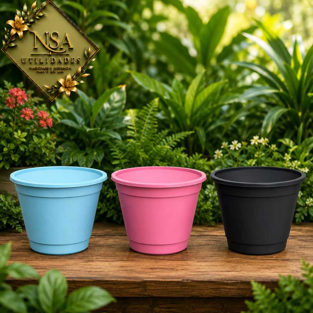 Vasos Liso 2600 ml plástico plantas suculenta flores jardinagem temperos