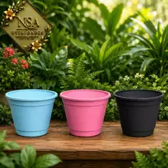 Vasos Liso 2600 ml plástico plantas suculenta flores jardinagem temperos